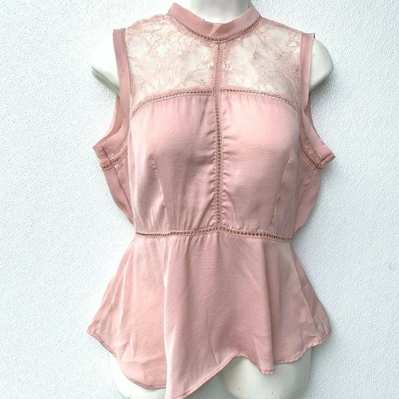 Haute Monde Women's Blouse Size Small Pink‎ Rose Sl - Picture 1 of 7